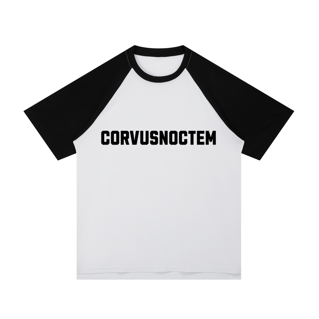 CORVUSNOCTEM - Contrast Raglan Sleeve Mesh T-Shirt